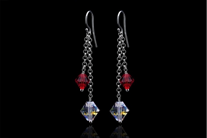 Earrings with Crystal Bicones ST_E0089 | Silvertree