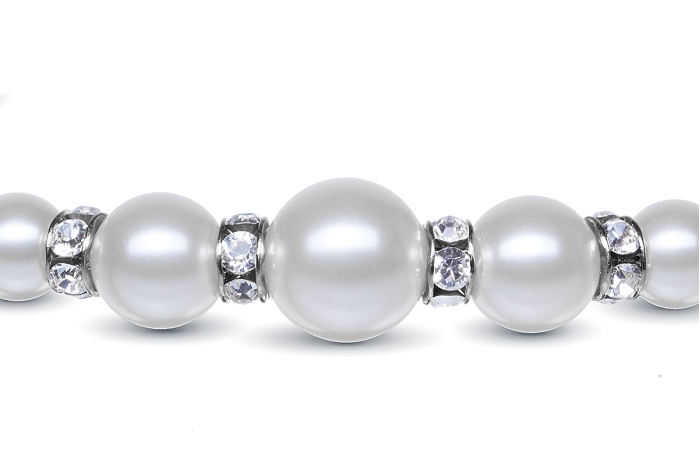 Pärlhalsband Milana Petite ST_N0075 | Bröllopssmycken | Silvertree