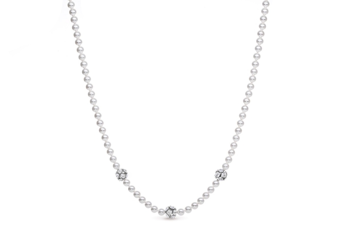 Pearl Necklace Cienna Petite Sparkle  ST_N0065 | Silvertree