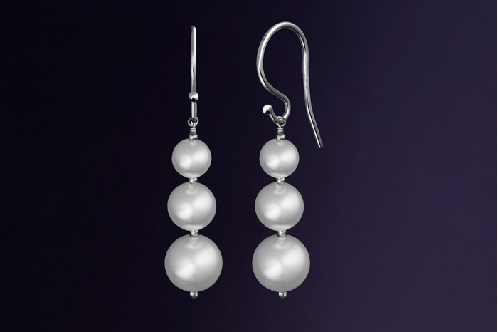 Pearl Earrings Mia Gradual 8-12mm | Silvertree